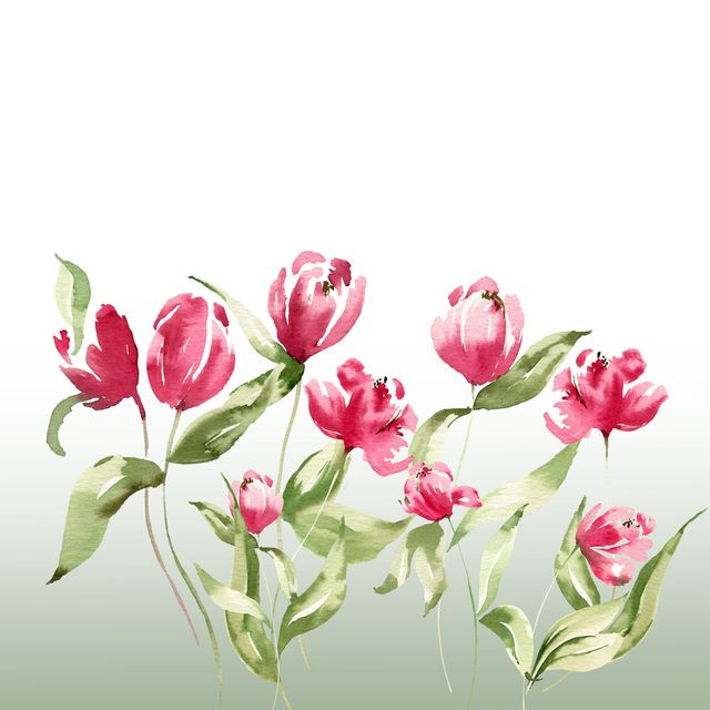 Textilposter Tulpen Wiese