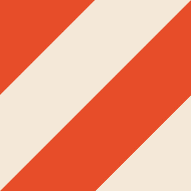 Bodenkissen Diagonale Streifen Rot & Beige