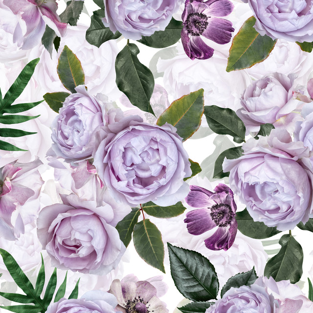 Bettwäsche Lila Vintage Rosen