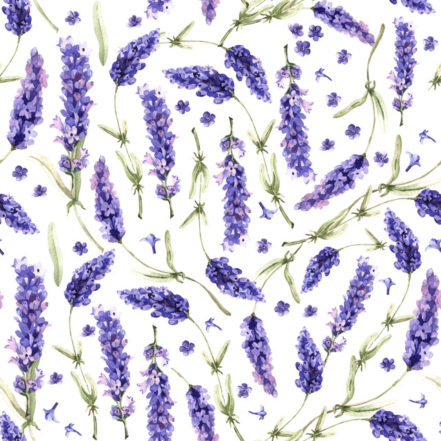 Raffrollo Lavendel Wildblumen Feld