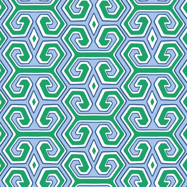 Kissen Tribal Geometric Green