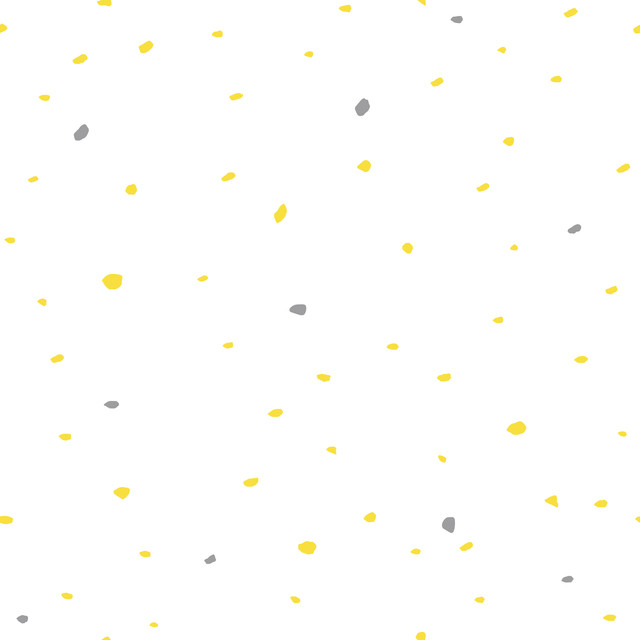 Flächenvorhang Punkte gelb-grau