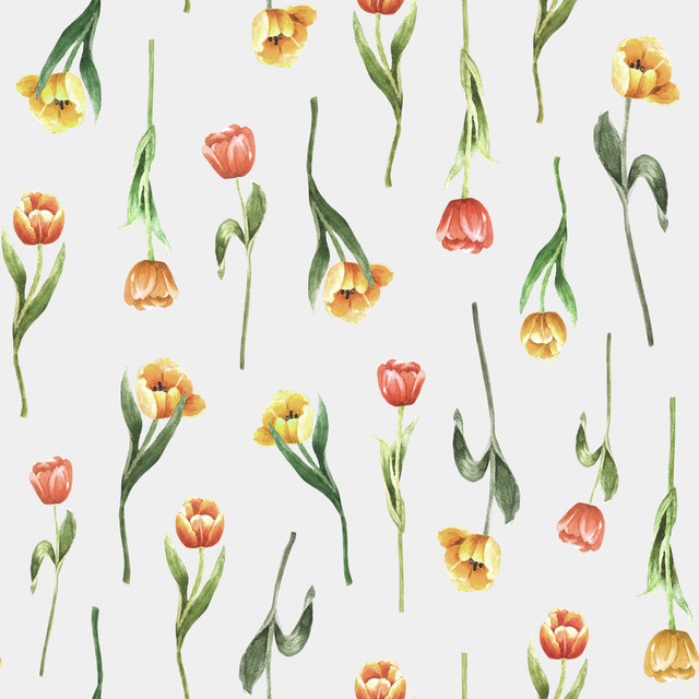 Bettwäsche Blühende Tulpen Frühling gelb
