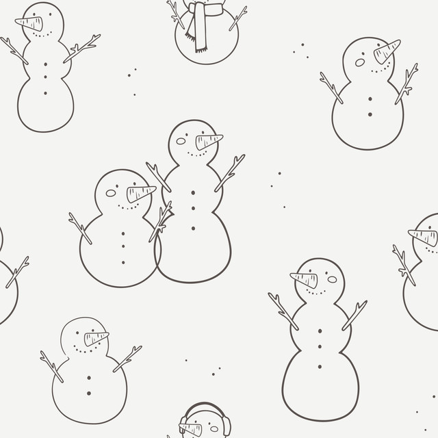 Servietten Snowman Pattern