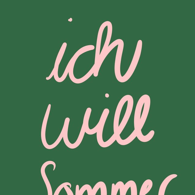 Textilposter Ich will sommer grün