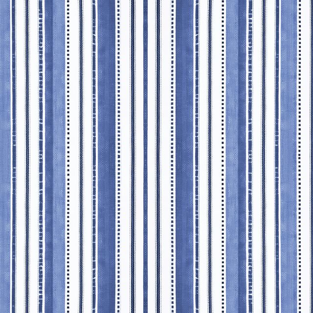 RaffrolloBlue Rustic Linen Stripes