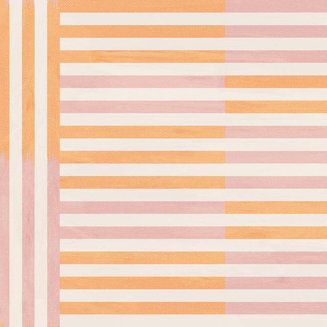 Meterware Ikat Stripes Orange Rosa