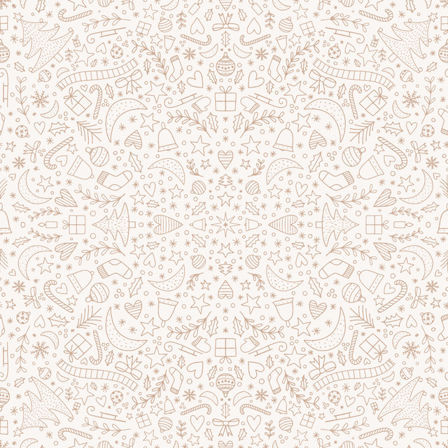 Textilposter Winter Icons light brown beige