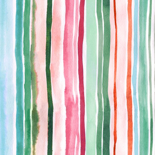 Bodenkissen Watercolor Stripes Summer