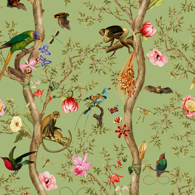 Tischläufer Chinoiserie Gartenparty Grün