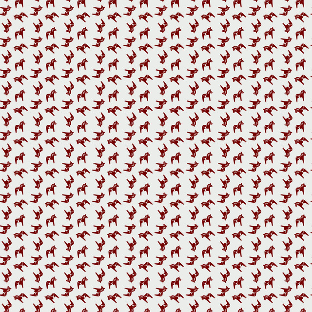 Tischdecke Muster Dalapferd Rot