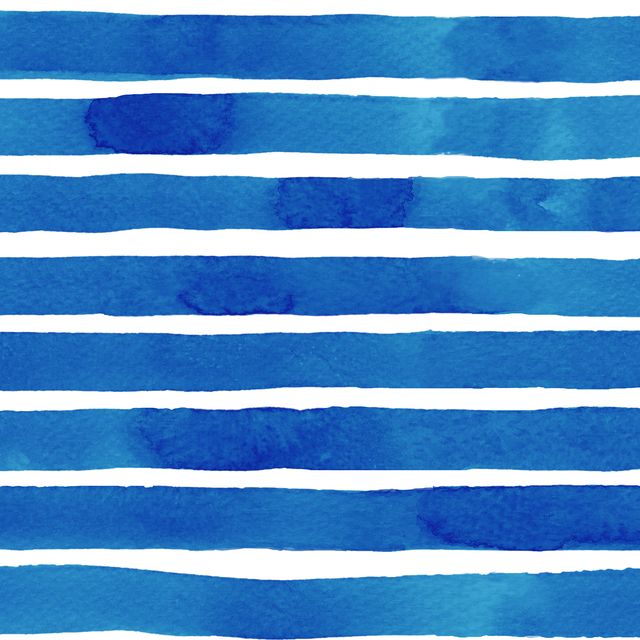 Sitzkissen Aquarell Streifen Tiefsee Blau