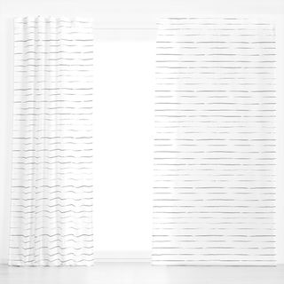 Dekovorhang Stripes On White