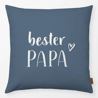Kissen Bester Papa blau