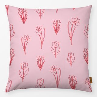 Kissen Lined Spring Blossoms Pink