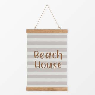 Textilposter Beach House gestreift sand