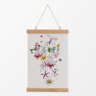 Textilposter Sommerblumen Strauß