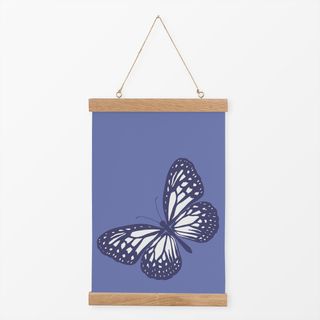 Textilposter Butterfly blue