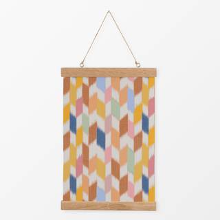 Textilposter Rhomboid Ikat Colorful