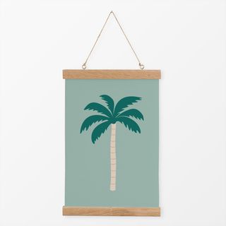 Textilposter Summer Palmtree Aqua