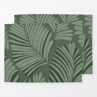 Tischset Palms green