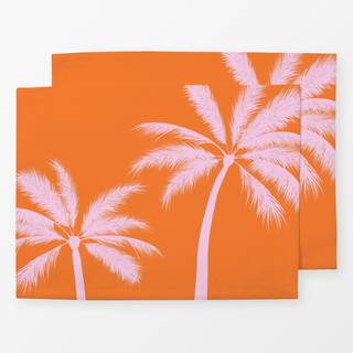 Tischset Tropical Palms sunrise orange