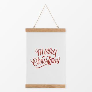 Textilposter Vintage Holidays Merry Red