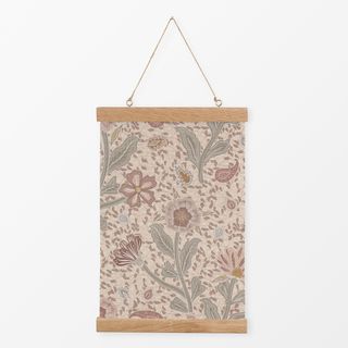 Textilposter Cottage Blumen Muster