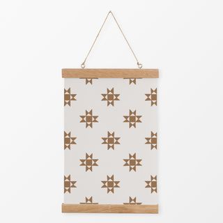 Textilposter Paper Star brown
