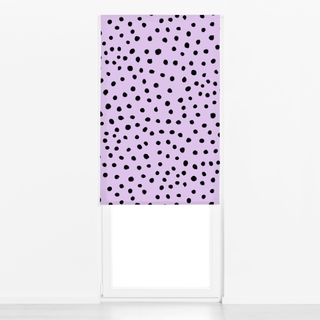 Raffrollo Dots Purple & Black