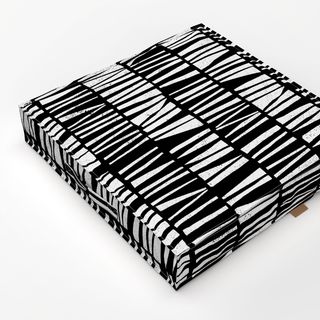 Bodenkissen Shattered Stripes Black&White