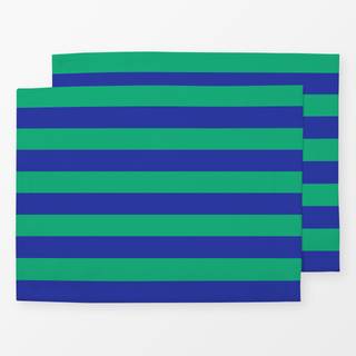 Tischset Horizontale Streifen blau&grün