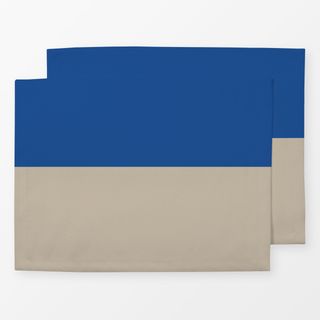 Tischset Colorblocking Blau&Beige