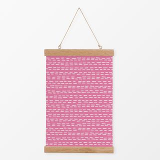 Textilposter Mini Streifen hot pink