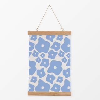 Textilposter Blossom blue