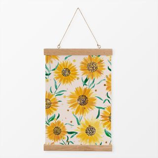 Textilposter Summer Sunflowers Soft Pink