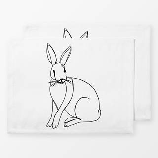 Tischset Line Art Bunny