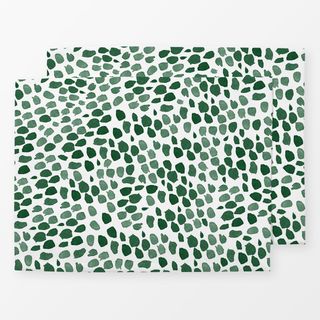 Tischset Dots Speckled Winter Green