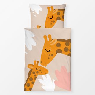 Bettwäsche Giraffenliebe beige