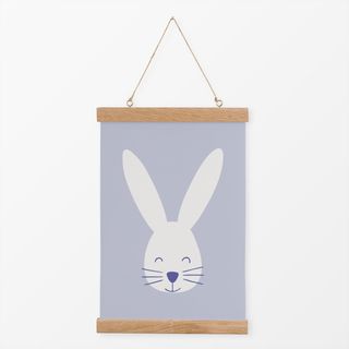 Textilposter Happy Bunny Lavender