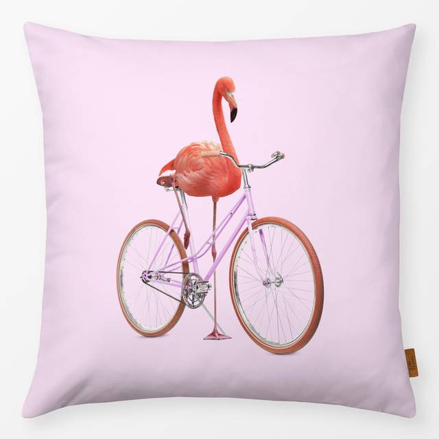 Kissen Flamingo Bike