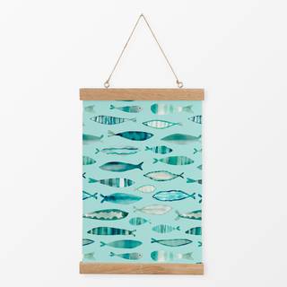 Textilposter Under The Sea Turquoise