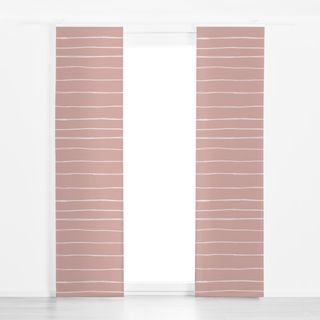 Flächenvorhang querstreifen-rosa