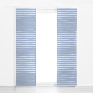 Flächenvorhang Stripes Streifen white on blue
