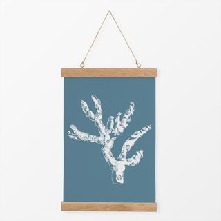 Textilposter Coral - Adriatic Blue