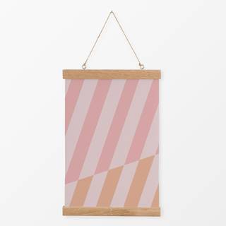 Textilposter Diagonal versetzt rosa