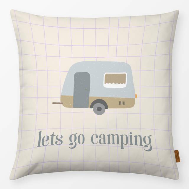 Kissen Lets go camping caravan