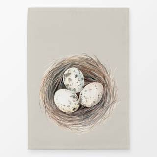 Geschirrtücher Nest mit 3 Eiern