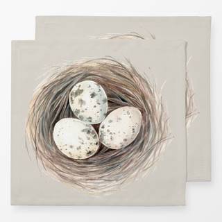 Servietten Nest mit 3 Eiern