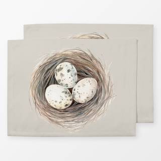 Tischset Nest mit 3 Eiern